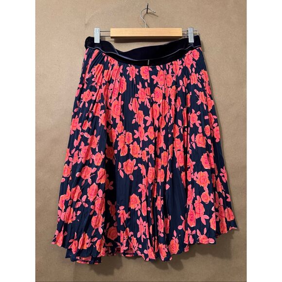 Silk Tory Burch Skirt with Velvet Bow - Picture 2 of 8